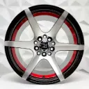 RIN 15X8.25 5-100/114.3 R1 SPORT RGW56092 MACHINE BLACK+RED UNDERCUT ET0 CB73.1 