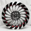 RIN 15X6.5 4-100 R1 SPORT RGW2658 BLACK MF+RED UNDERCUT ET35 CB73.1