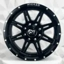 RIN 20X10 8-165.1 R1 SPORT LA5466 SATIN BLACK MILLED LETTER+DOTS ET-24 CB125.2