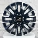 RIN 22X8.5 8-180 R1 SPORT FF7053 BLACK MACHINE FACE ET44 CB124.1