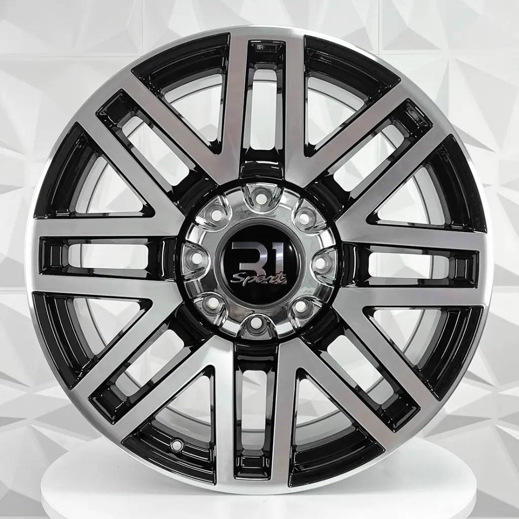 RIN 22X8.5 8-170 R1 SPORT FF7055 BLACK MACHINE FACE ET40 CB124.9