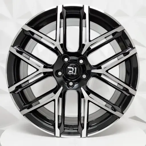 [190522] RIN 19X8.5 5-112 R1 SPORT F734 BLACK MACHINE FACE ET42 CB66.56